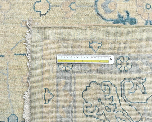 12x15 Zeigler Muted Gray Afghan Hand Knotted Wool Area Rug